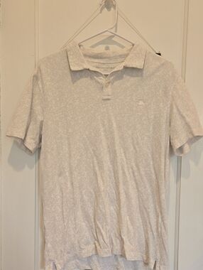 Banana Republic Men's Light Beige  & White Polo | M Tall